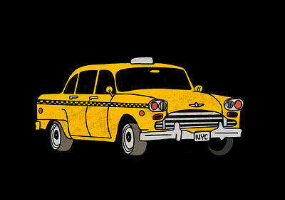 New York Cab art direction branding brooklyn character character design colorful design illustration new york new york city cab nyc procreate taxi ui yellow yellow cab