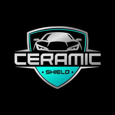 Logo for ceramic shield. branding car graphic design logo shield