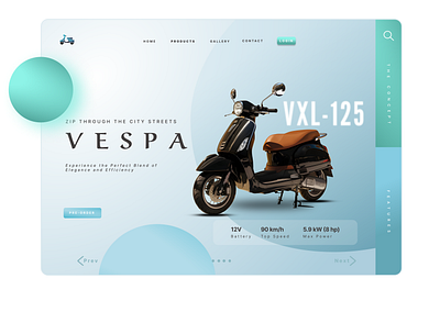 Vespa VXL-125 Concept Design 3d branding graphic design logo ui