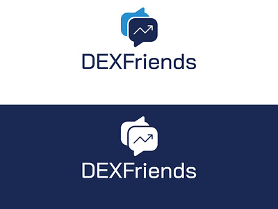 DEXFriends Logo app logo branding chartview finance graphic design logo