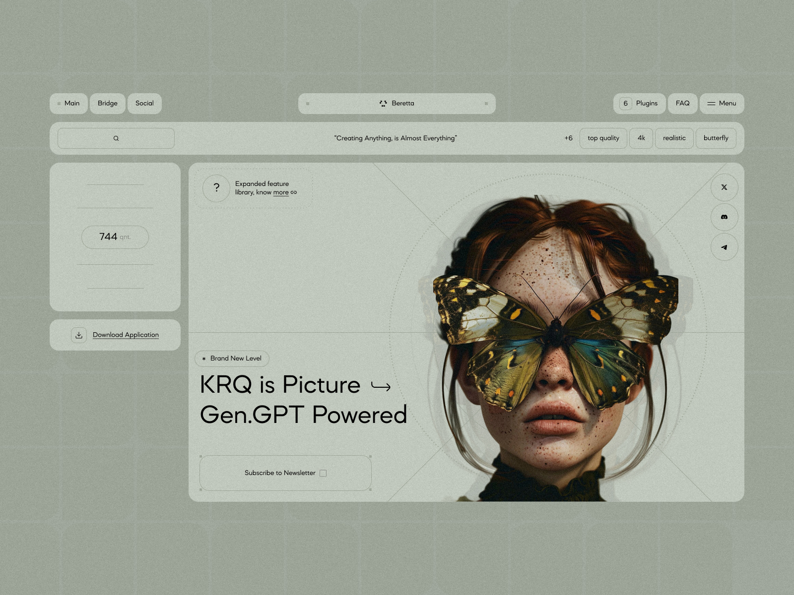 ai picture grading application \ Beretta 2024 ai application branding clean clear graphic design landing page modern simple technology ui ux бублікдаєджазуалеладнонайбуде