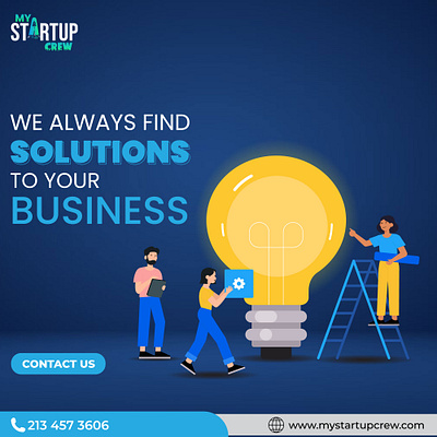 We Always Find Solutions for Your Business! branding design graphic design illustration logo typography ui ux vector web design