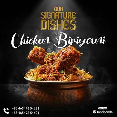 Chicken biriyani. branding graphic design social media