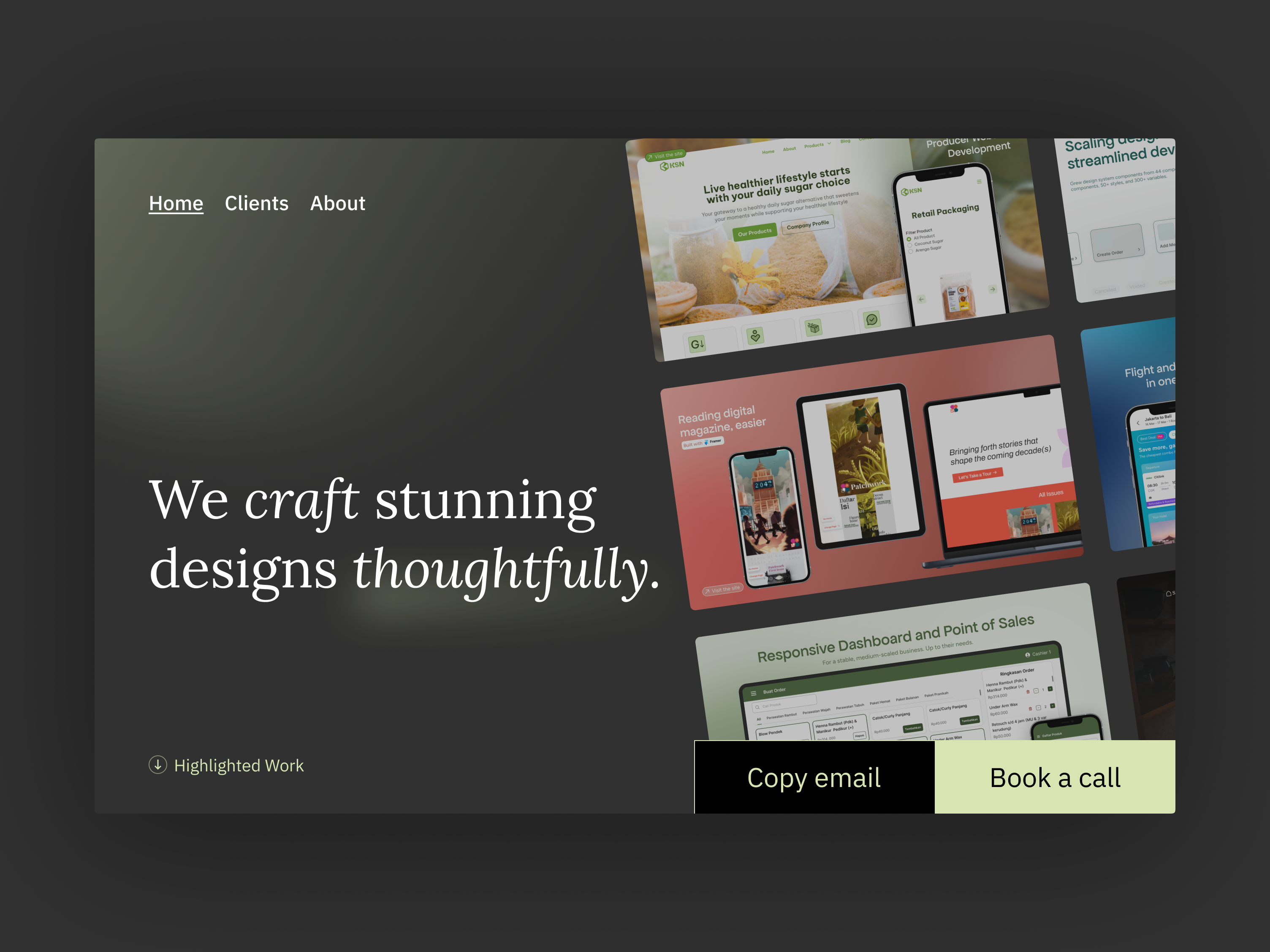 Creative Agency Landing Page ui