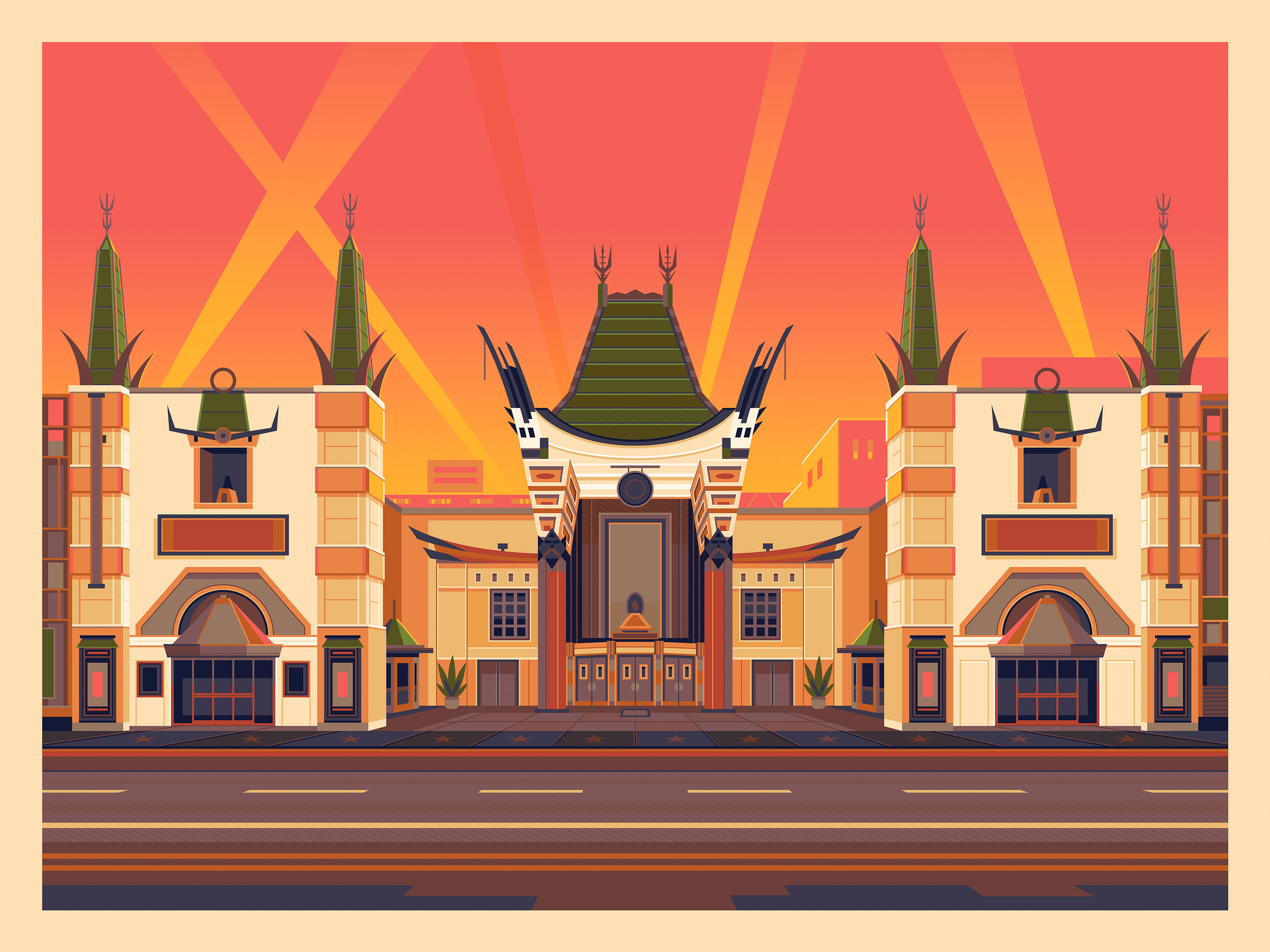 Chinese Theatre architecture chinese theatre chinese theatre george townley chinese theatre handprints chinese theatre imax chinese theatre la chinese theatre show chinese theatre tour george townley george townley art george townley chinese theatre george townley los angeles graphic design hollywood illustration los angeles los angeles art los angeles illustration west hollywood