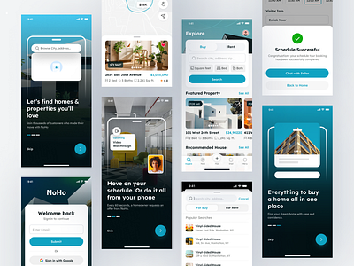 Real Estate App - NoHo airbnb app home page buy home house rent app mobile app mobile app design moslim product design property app propertyapp real estate agency real estate app real estate design realestateapp rent app ui ux web application webdesign