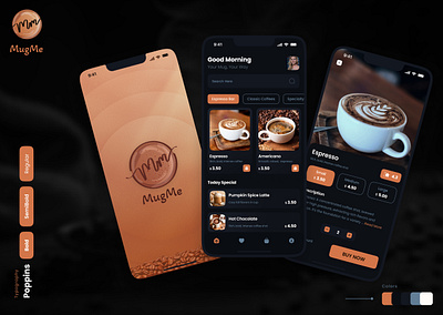 MugMe Your Personalized Coffee Companion coffee figma mobile app ui