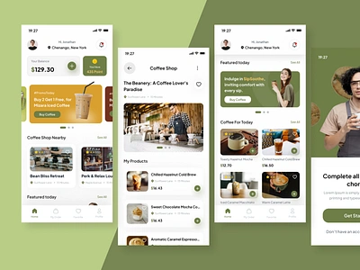 Dacoffee ☕ - Coffee Shop UI KIts App app coffee delivery exploration mobile shop ui uiux