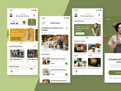 Dacoffee ☕ - Coffee Shop UI KIts App app coffee delivery exploration mobile shop ui uiux