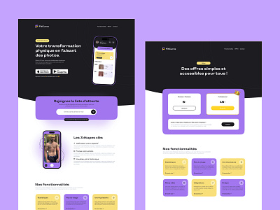 FitCurve — Landing page app mobile branding curve design fitcurve fitness identity landing landing page logo page landing page startup pricing pricing page sport starter page startup transformation ui ux