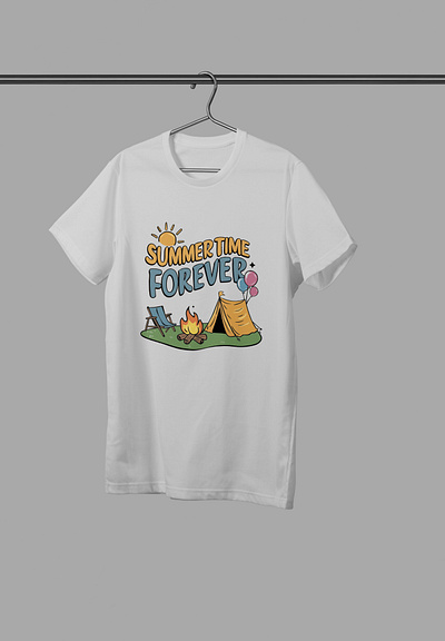 Summer Time Camp T-shirt Design camping clothing graphic design nature outdoor t shirt summer time summertime t shirt t shirt design t shirts tshirt