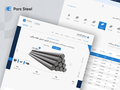 Pars Steel alloy steel company concept design figma home page steel ui uiux ux web design