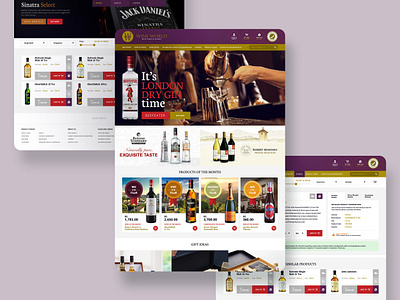 Website Design for an Online Liquor Store branding graphic graphic design ui userfriendlydesign ux