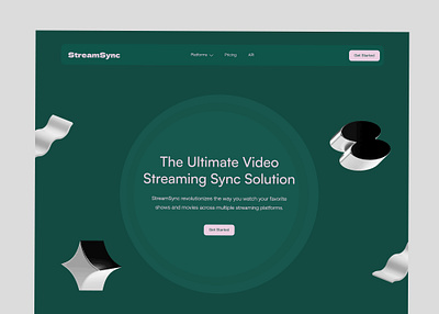 StreamSync: A Saas Product Website 3d animation branding motion graphics ui