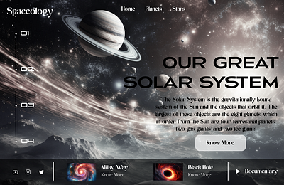 Solar System design galaxy graphic design landing page space ui uiux
