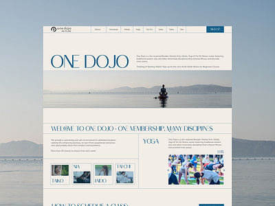 Aikido dojo site redesign web design aikido ioga redesign sports club ui web design wellness club