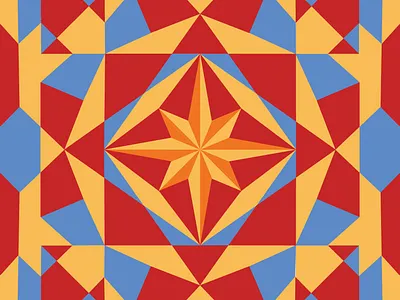 Azulejo Captain Marvel geometric graphic design illustration logo pattern vector