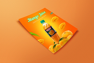 Mango Juice Poster Design adobe photoshop download flyer free download freepik graphic design mango photoshop poster poster design summer drink