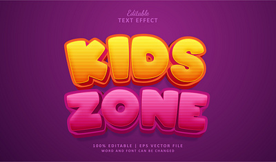 Text Effect Kids Zone 3d cartoon text effect zone