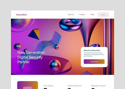 Cyber Tech Website UI branding graphic design motion graphics ui