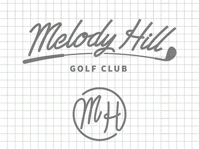 Melody Hill Golf Club - Brand & Logo Design ball branding club course design golf graphic design handstyle illustration logo rhode island typography vector