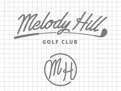 Melody Hill Golf Club - Brand & Logo Design ball branding club course design golf graphic design handstyle illustration logo rhode island typography vector