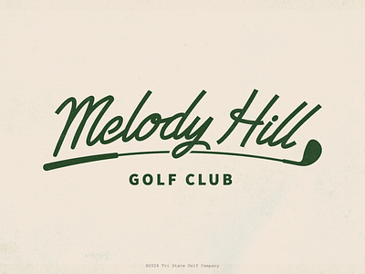 Melody Hill Golf Club - Brand & Logo Design ball branding club course design golf graphic design green illustration logo rhode island typography vector