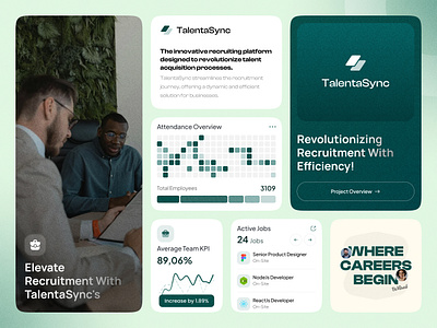 TalentaSync - HR Recruitment Solution bento branding components dashboard employer hr hr tool human resources platform product design sass web app worker tracker