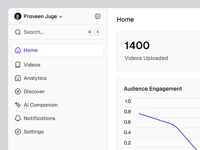 Sidebar Navigation 📂 design minimal nav navigation saas side sidebar ui web design