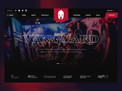 Esport Team Hero Section branding dark mode esport esports team game gaming gaming team hero section landing page landingpage organization tournament ui web design