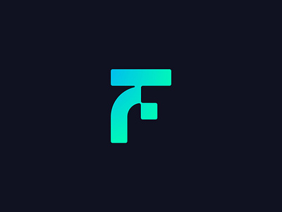 Letter F brand branding design development elegant f graphic design illustration letter lettermark logo logotype mark minimalism minimalistic modern pixel sign tech