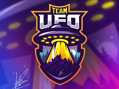 Team UFO gaming Logo illustration branding colorful logo design dribbble gaming logo graphic design illustration logo minimalist modern logo