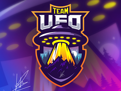 Team UFO gaming Logo illustration branding colorful logo design dribbble gaming logo graphic design illustration logo minimalist modern logo