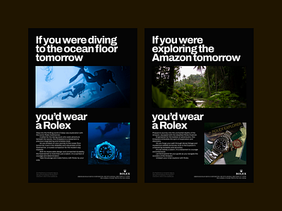 Rolex Retro Advertising (Concept) advertising poster rolex ui ux
