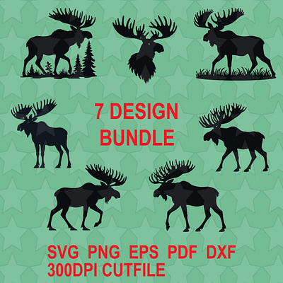 MOOSE DESIGN BUNDLE animals animation branding camping clipart forest animal graphic design logo moose moose png moose svg mountain nature