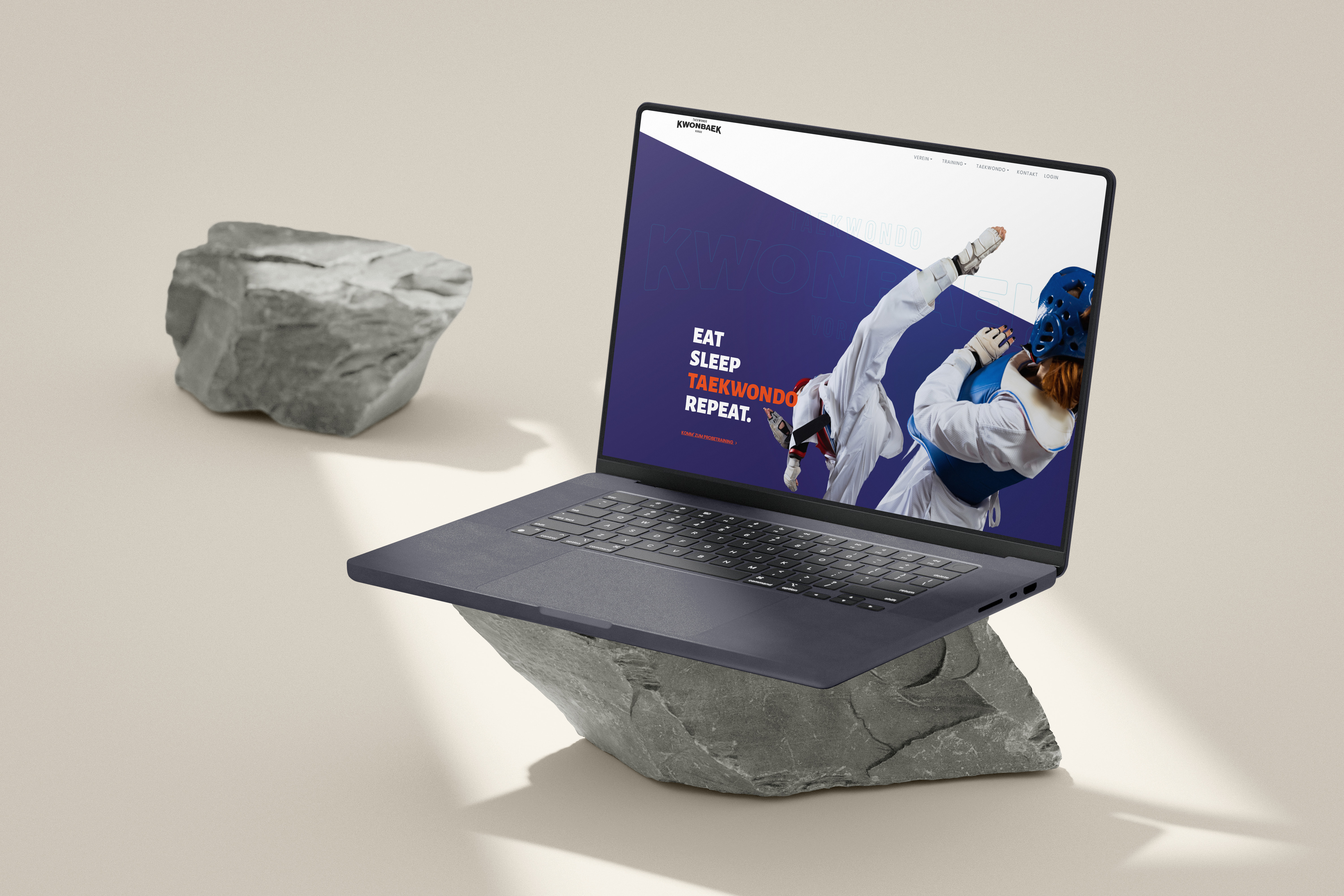 Taekwondo Kwonbaek Vorau branding graphic design logo martial arts sports club ui webdesign