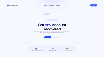 🔁Recoveries.gg - Hero Section 3d animation branding graphic design logo motion graphics ui