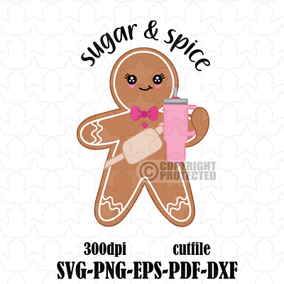 SUGAR AND SPICE SVG (Gingerbread Character in SVG format) animals animation branding clipart design graphic design illustration logo vector