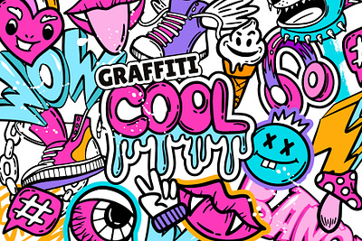 Graffiti art. Pattern collection background fabric graffiti graffitiword graphic design illustration pattern vector word