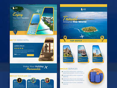 Travel Agency Email Marketing Newsletter 3d animation app branding creative design email marketing email template design graphic design illustration landing page logo motion graphics newsletter design tourism traveling travel agency travel newsletter template travel website ui