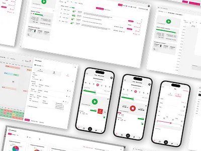 Time Management App app clean design enterprise software erp mobile modern time management ui ux design web app