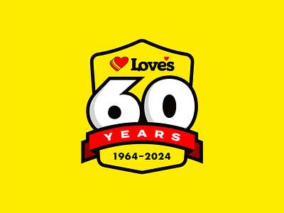Love's Travel Stops 60th Anniversary Logo anniversary badge anniversary logo badge branding graphic design logo logo badge logo design