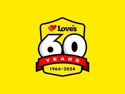 Love's Travel Stops 60th Anniversary Logo anniversary badge anniversary logo badge branding graphic design logo logo badge logo design