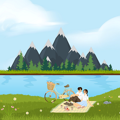 Lakeside Romance animation design graphic design