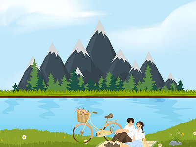 Lakeside Romance animation design graphic design