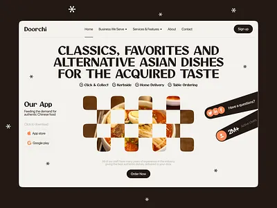 Food delivery from Chinese restaurants app asian bill chinese concept dashboard delivery dishes food grocery interface landing page order product design ui ux web website ui