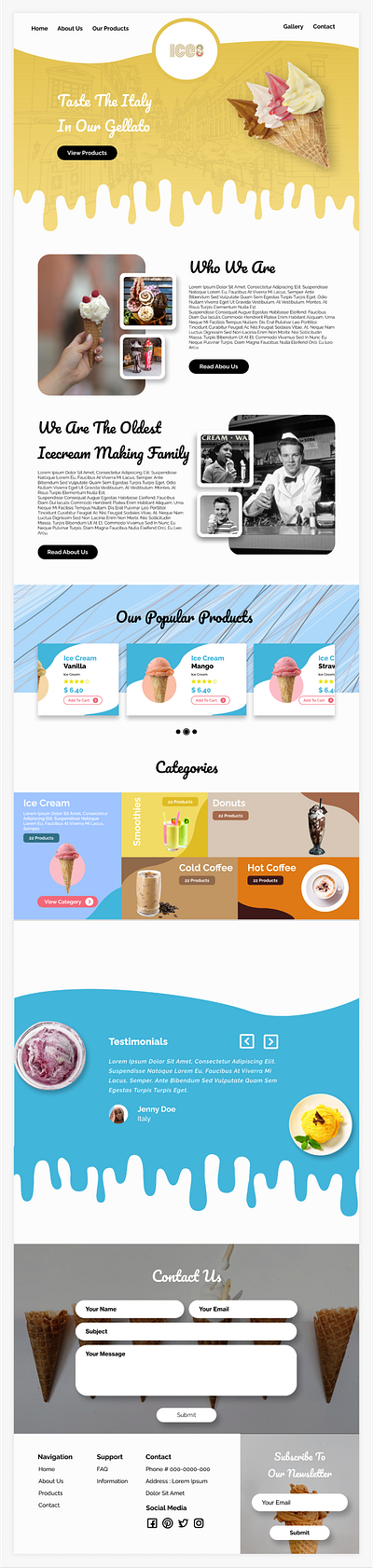 🍦 Introducing ICE8: A Sweet Journey in Web Design! 🍨 colorful design fun icecream minimalistic phone ui unique ux web