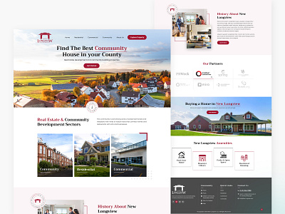 New-Longview community graphic design home real estate ui web webdesign website