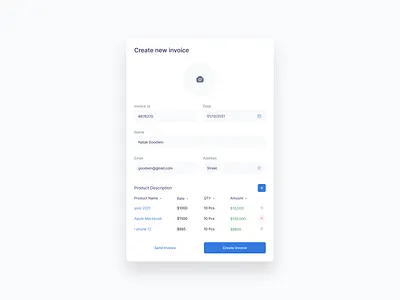 Invoicing Software / Modals Components accounting accounting software bill checkout component creative design finance modals fintech inputs invoice components invoicing modals components payment payment gateway product design ux uxdesign valeria savina designer website