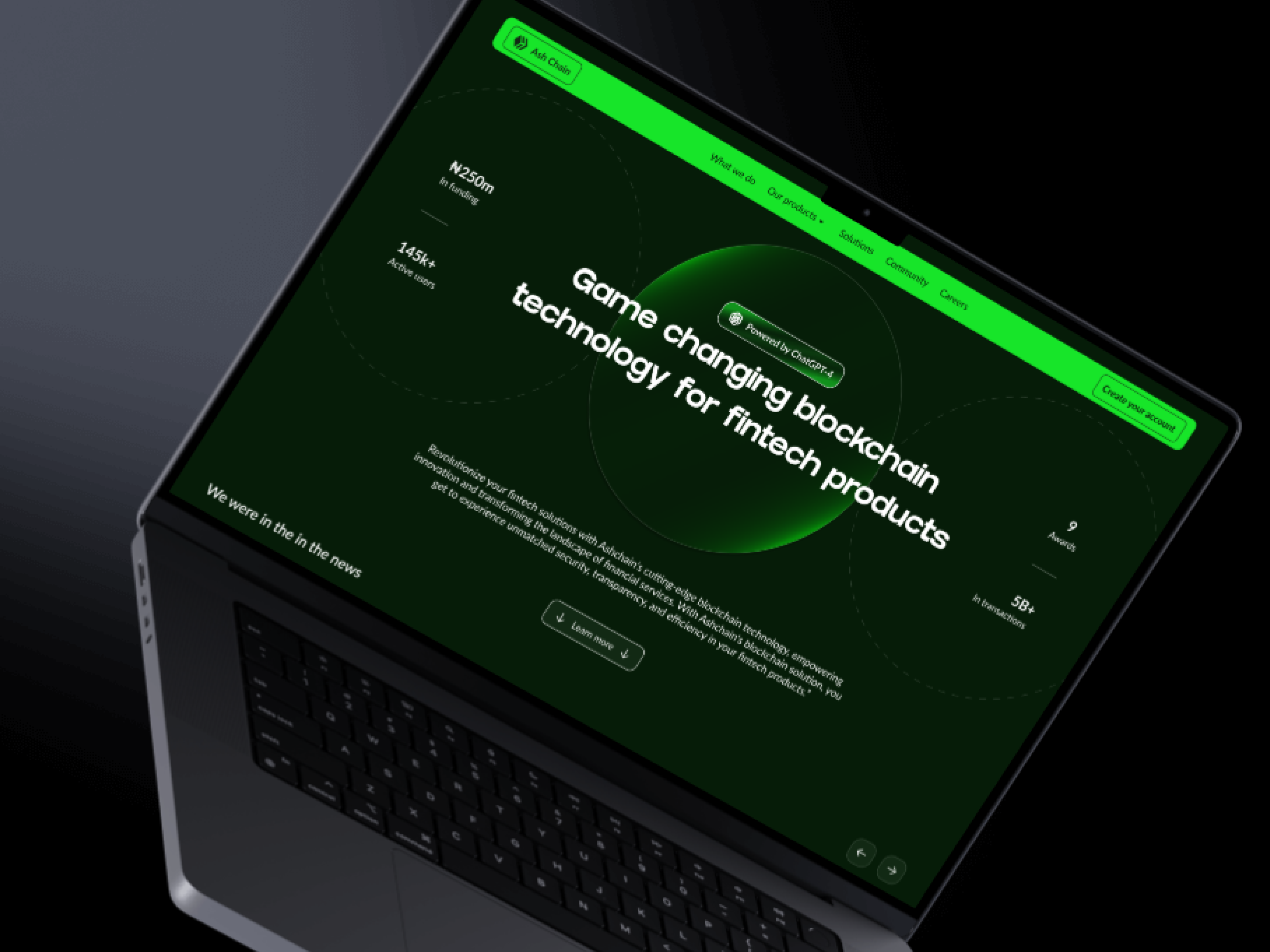 AshChain - Startup homepage web design blockchain crypto decentralization decentralized decentrallized finance defi fintech landing page product design product designer ui ui design ui ux ui ux designer uiux uiux designer ux ux design